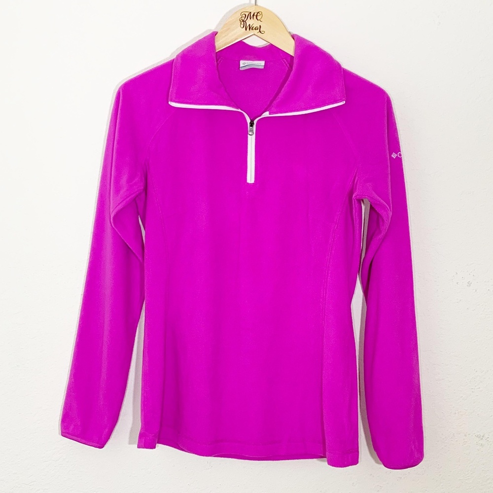 Columbia Pink Quarter Zip Fleece Jacket